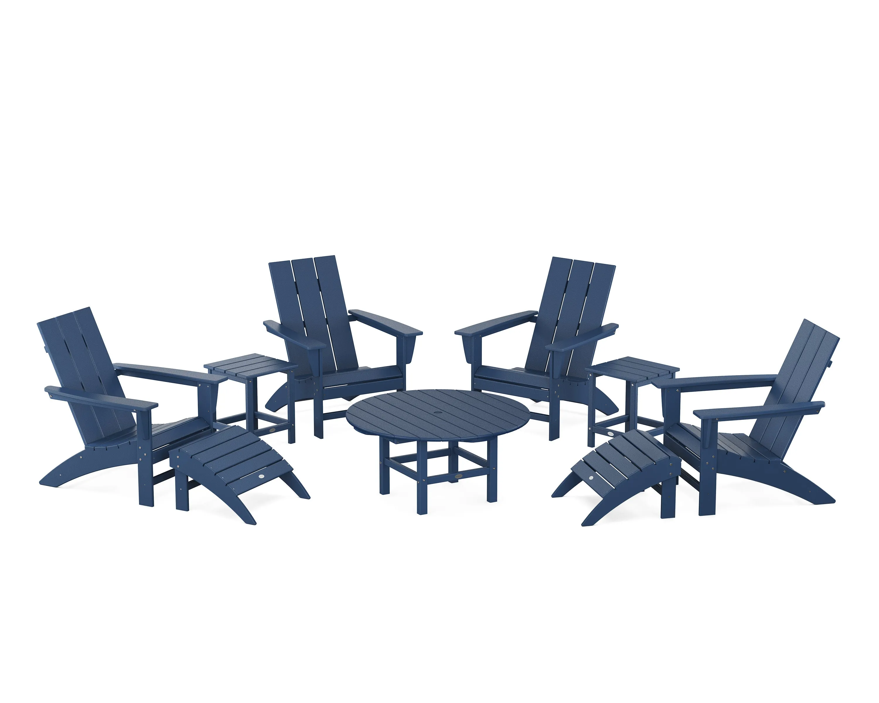 Modern Adirondack Chair 9-Piece Conversation Set