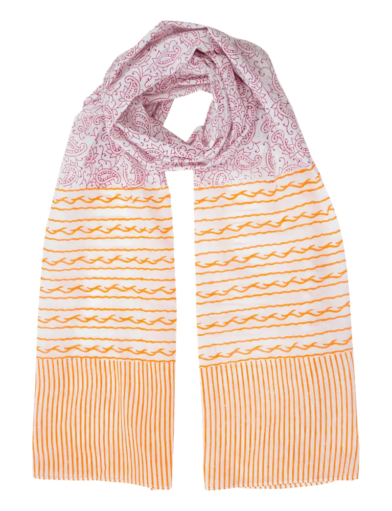 Paisley & Stripe Scarf