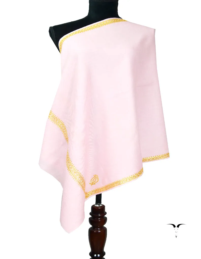 peach embroidery pashmina stole 8101