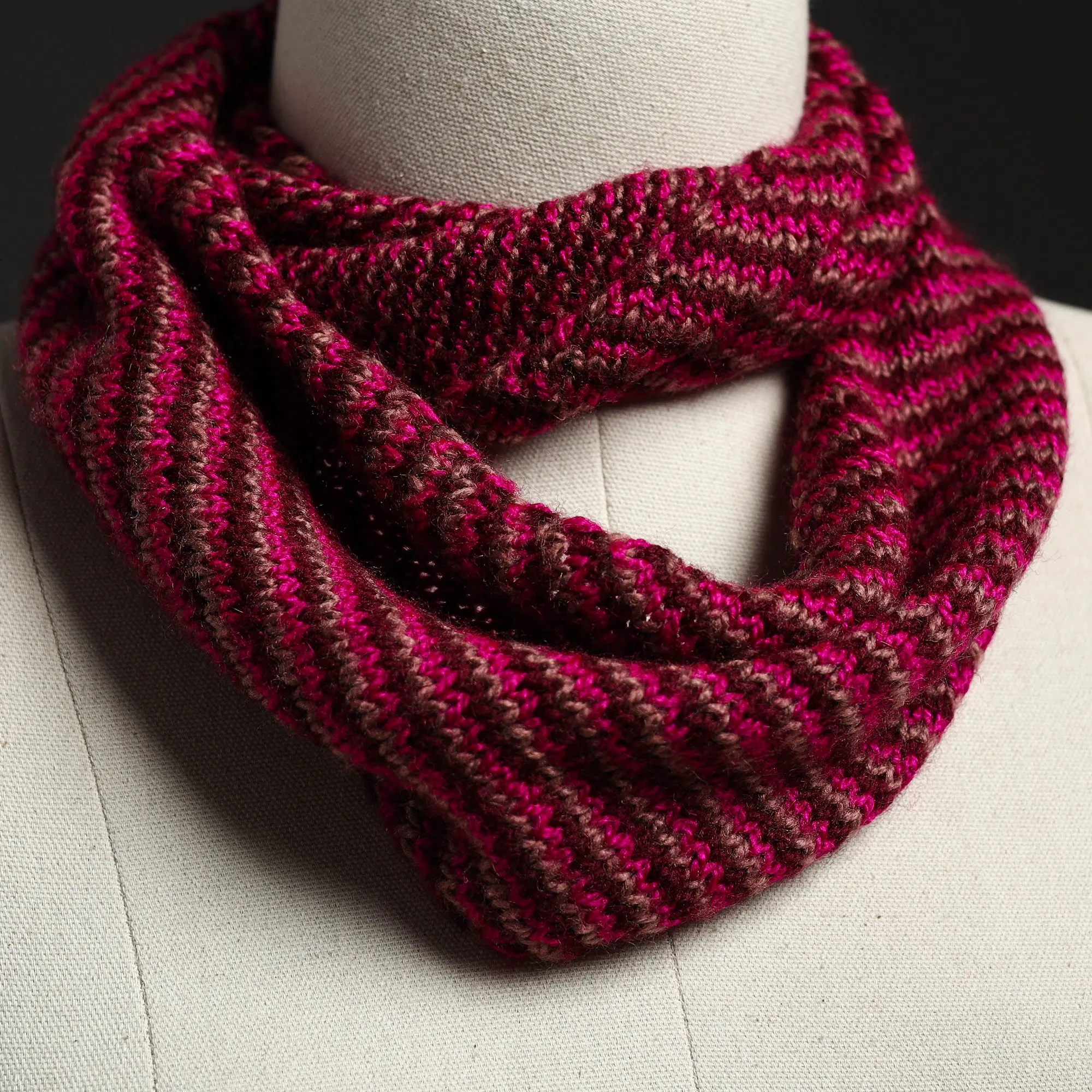 Pink - Kumaun Hand Knitted Woolen Neck Warmer 18