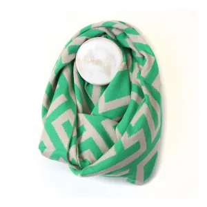 POM Jade Green/Oatmeal Recycled Polyester Scarve