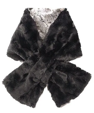 Pull-Thru Scarf - Luxury Faux Fur in Seattle Sky