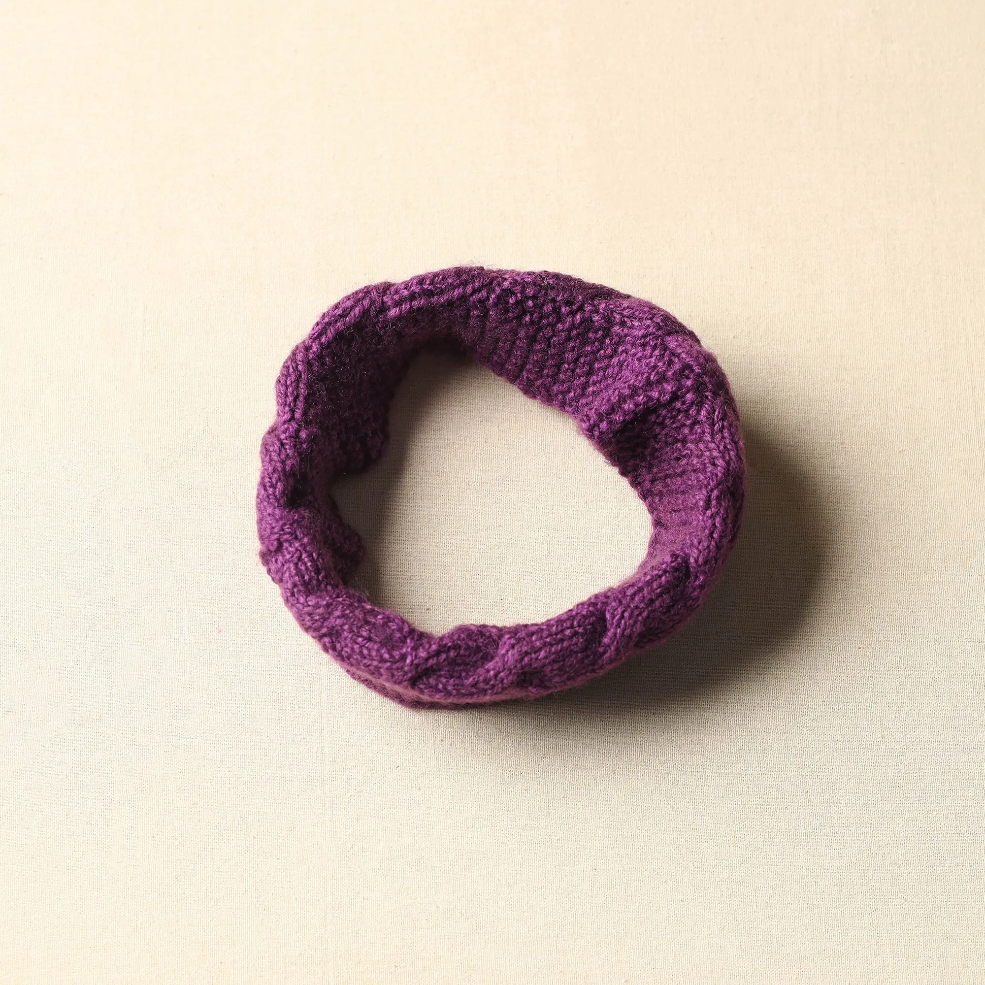 Purple - Kumaun Hand Knitted Woolen Warm Headband 46