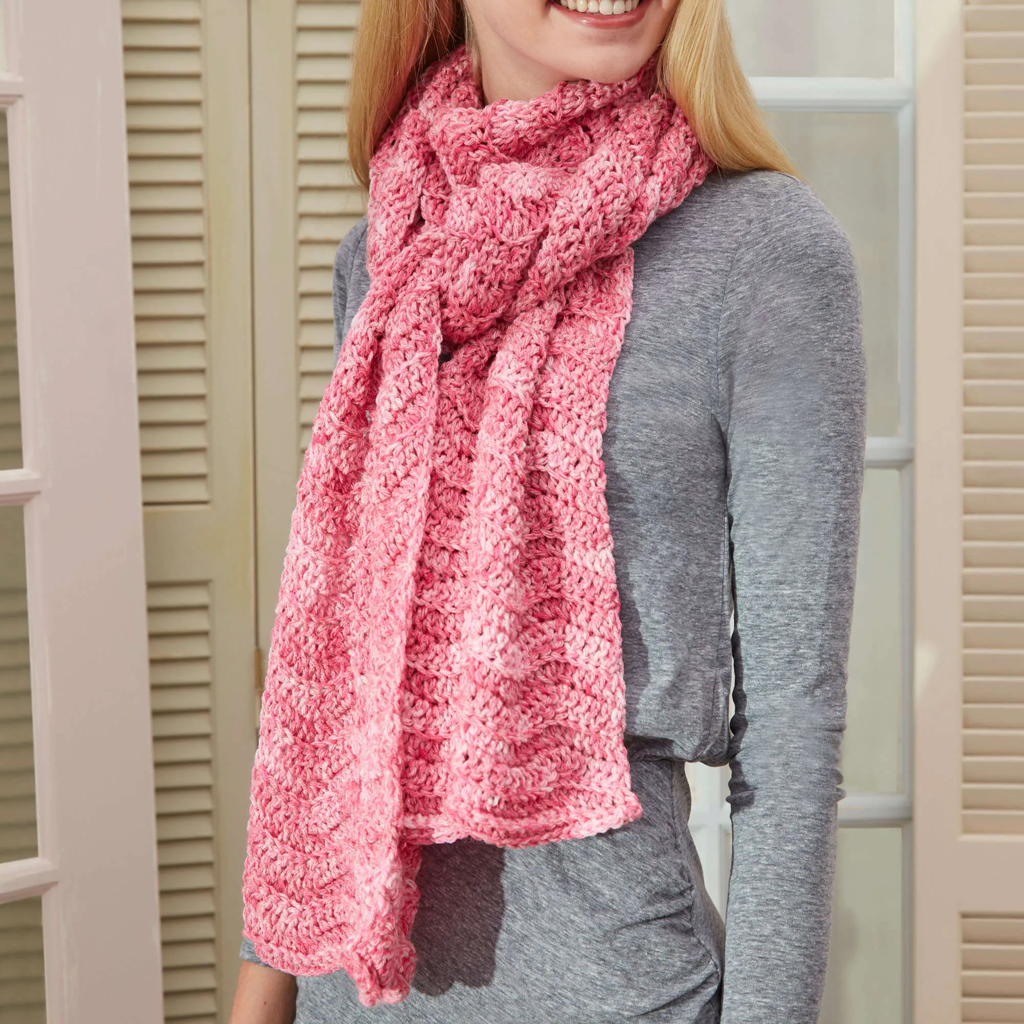 Red Heart Crochet Speckled Super Scarf