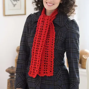 Red Heart Heartwarming Crochet Scarf