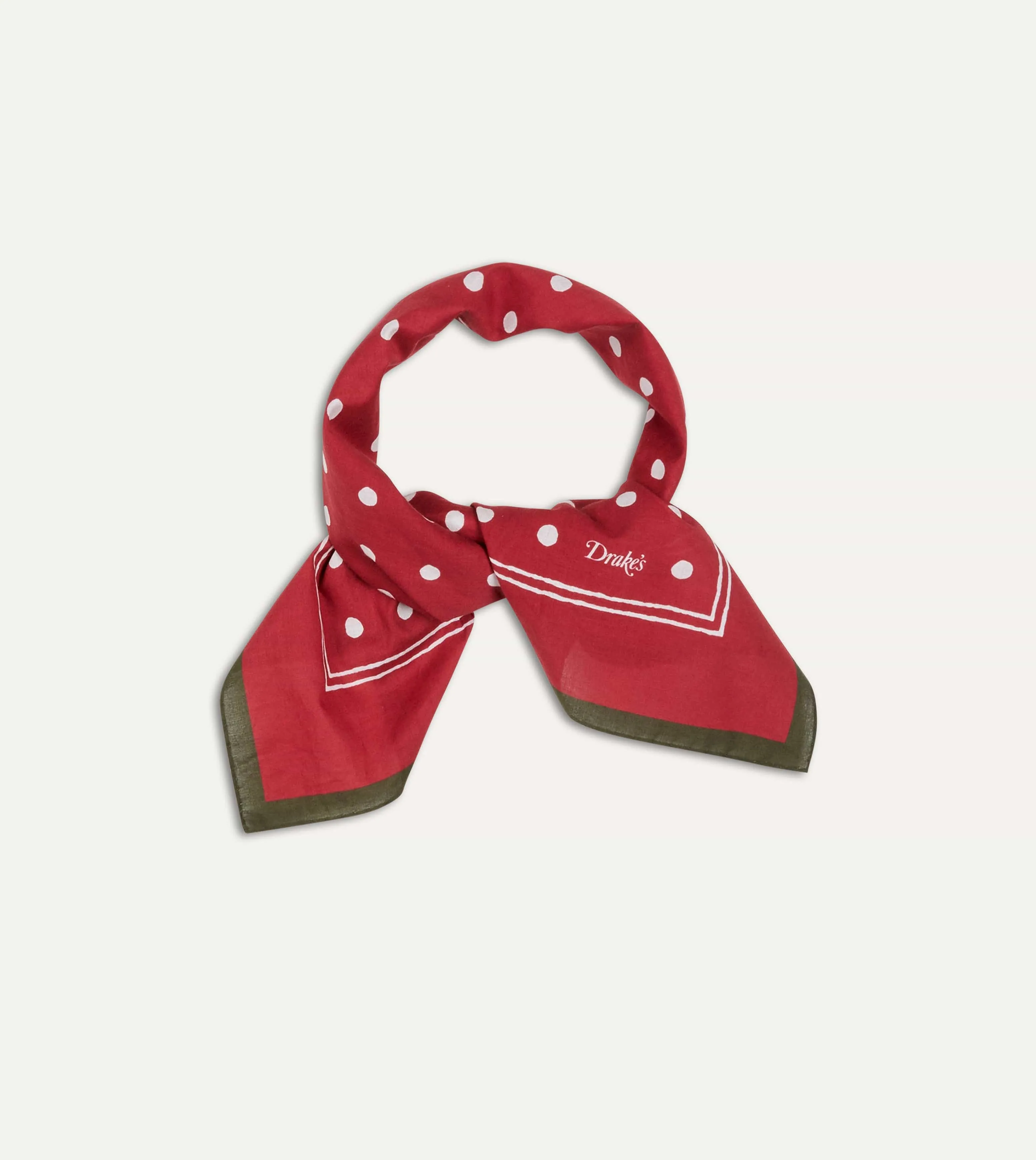 Red Polka Dot Print Bandana