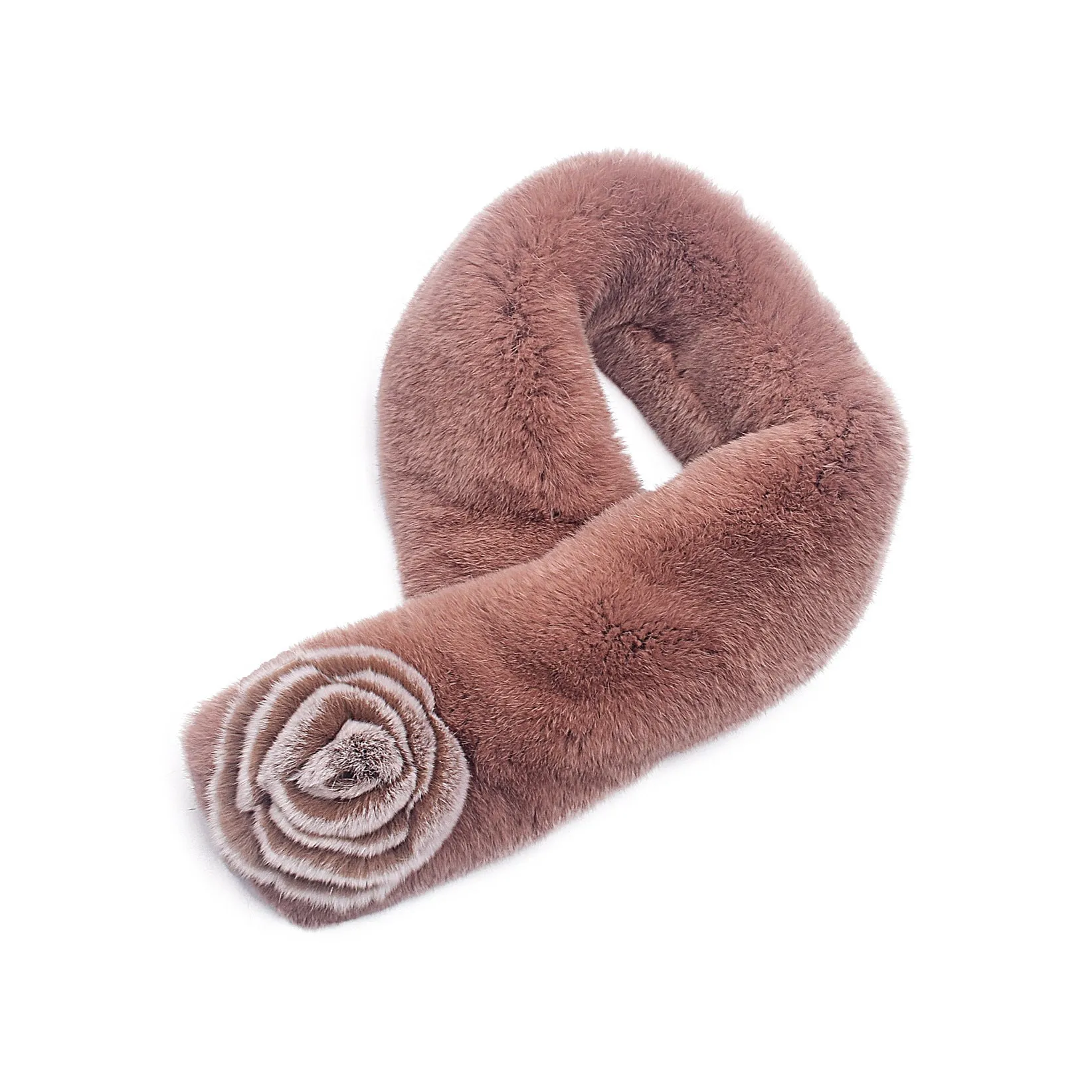 Rex rabbit fur scarf female winter fur scarf suction buckle flower double-sided warm real fur