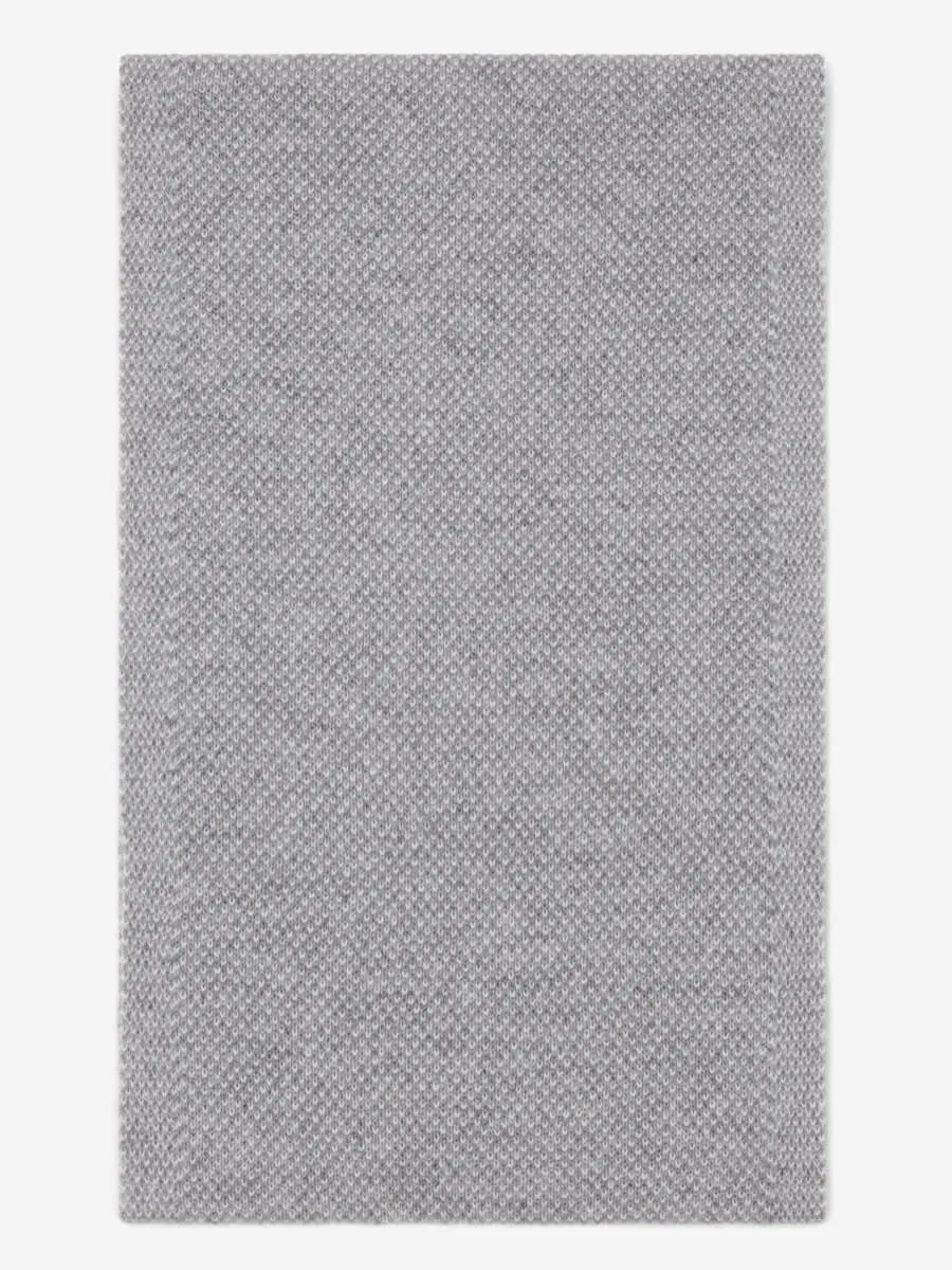 Riccardo (grey & white) - 100% cashmere scarf with pattern