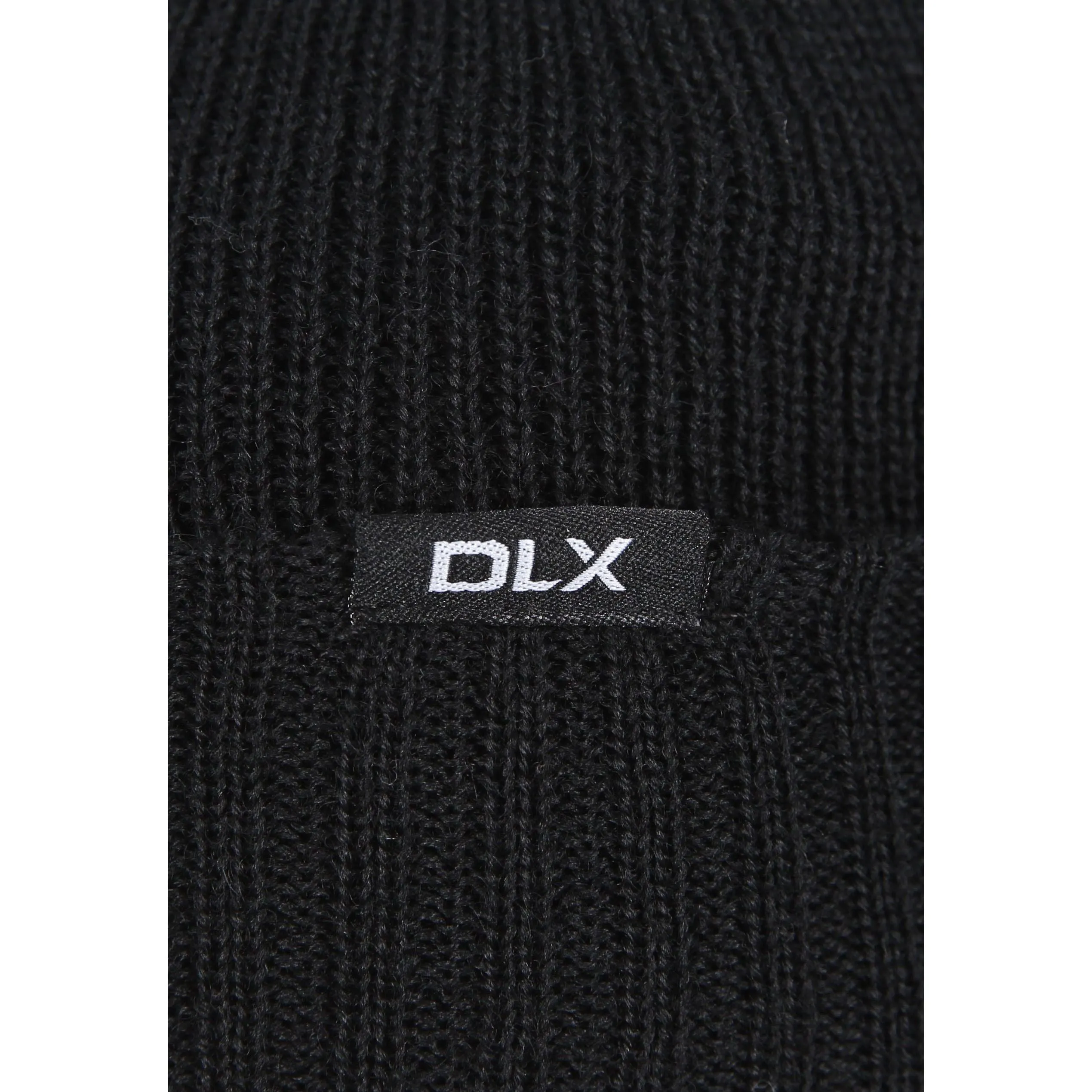 Ronan Unisex Adults DLX Knitted Wool Beanie Hat in Black