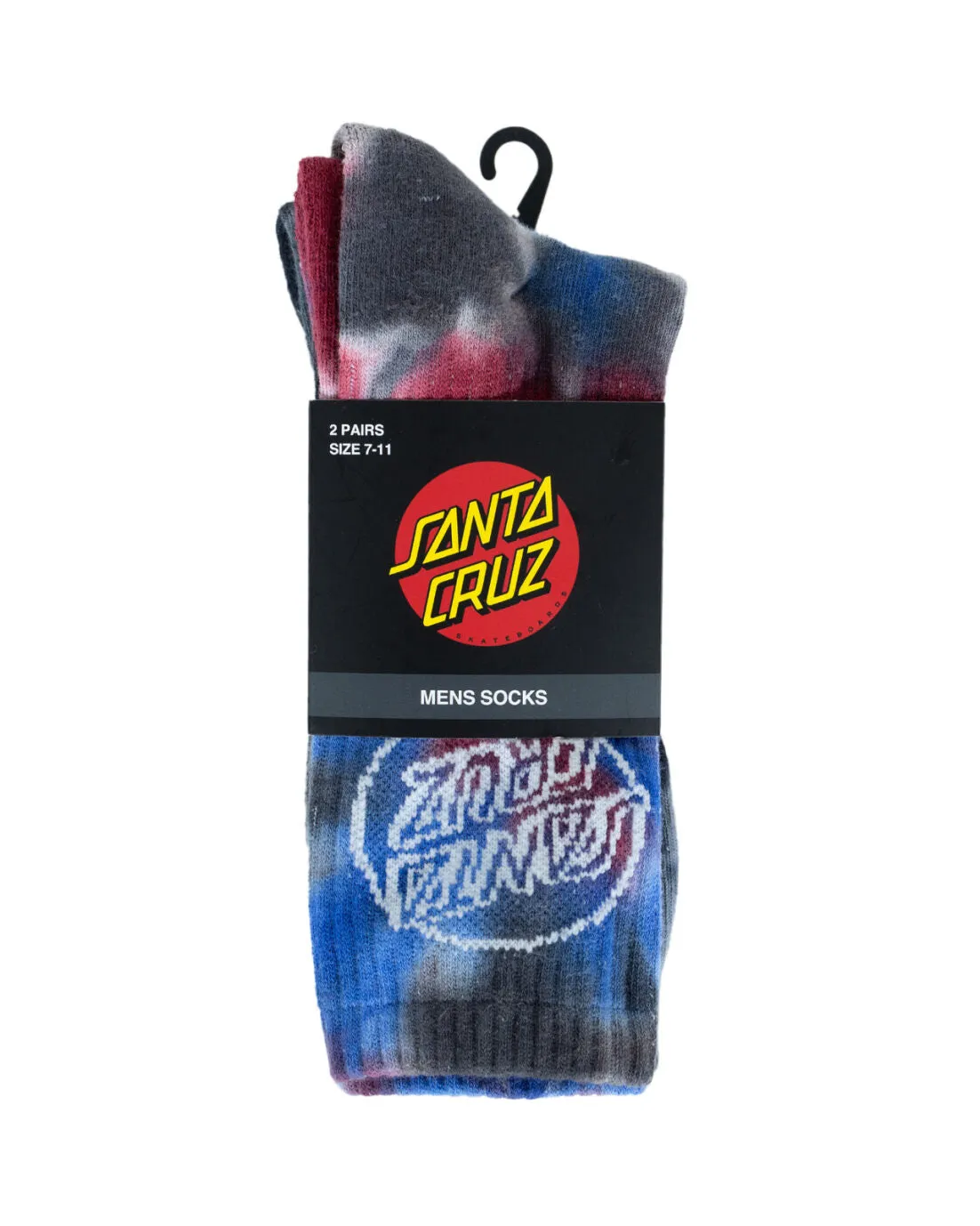 Santa Cruz Opus Dot Tie Dye Crew Sock - 2 Pack