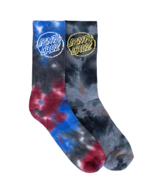 Santa Cruz Opus Dot Tie Dye Crew Sock - 2 Pack