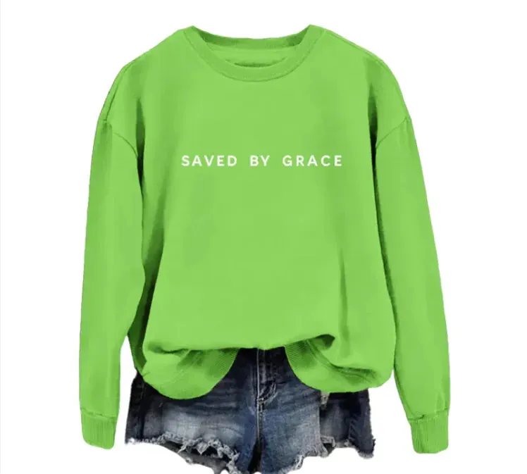 Saved by Grace Faith-Inspired Pullover Sweatshirt