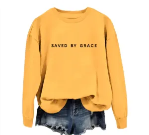 Saved by Grace Faith-Inspired Pullover Sweatshirt