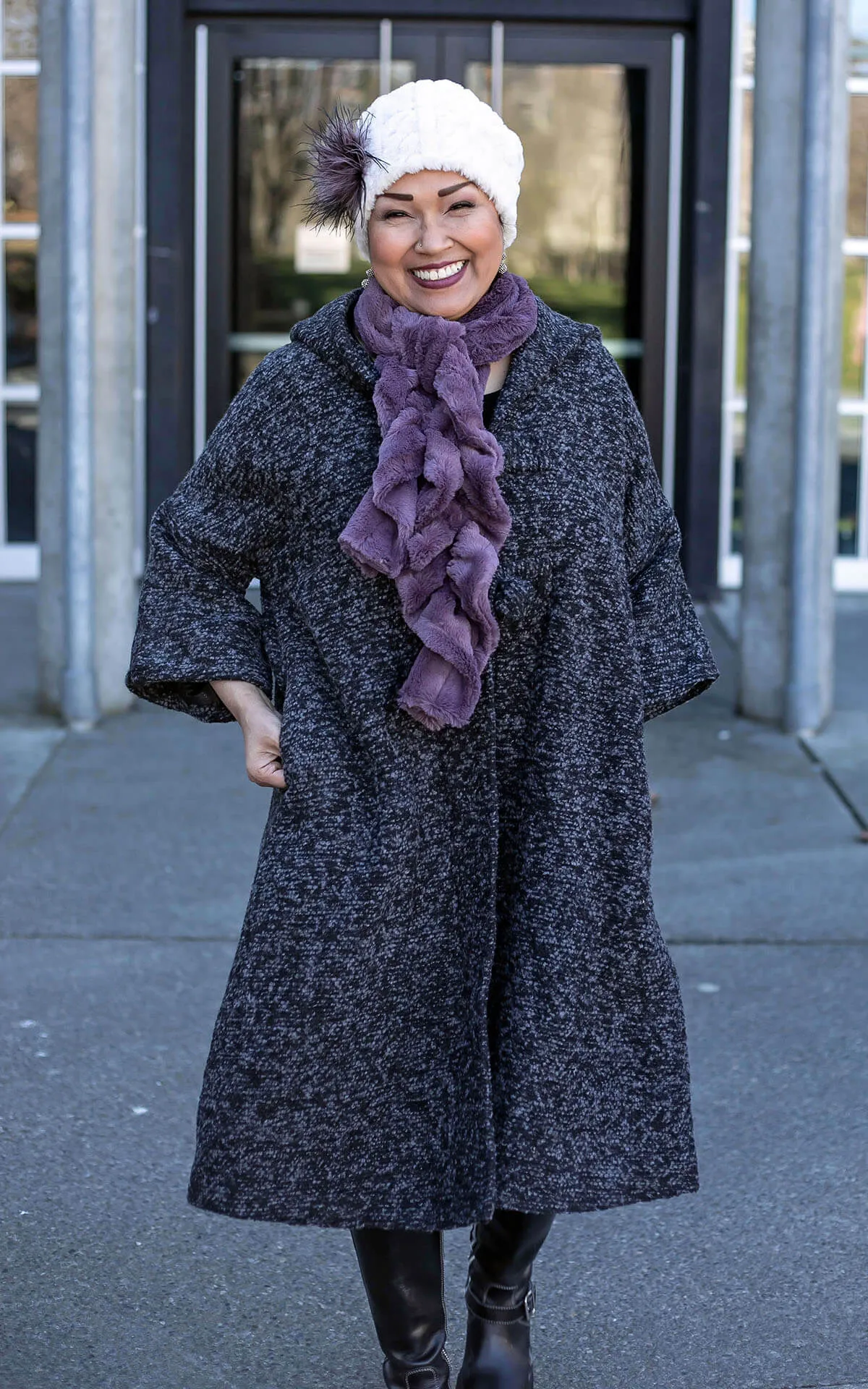 Scrunchy Scarf - Luxury Faux Fur in Willows Grove