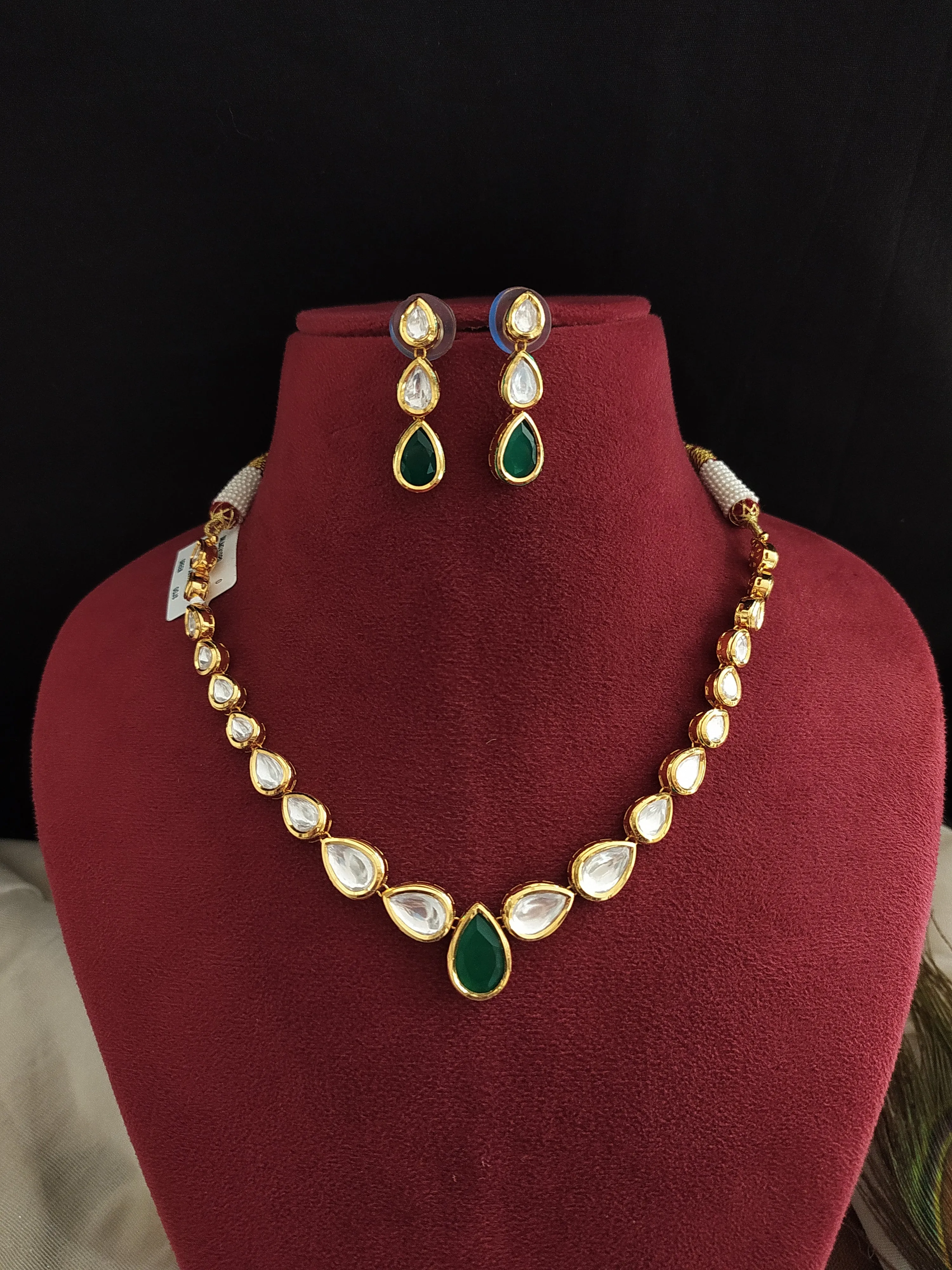 Simple & Elegant Design Polki Kundan Necklace Set