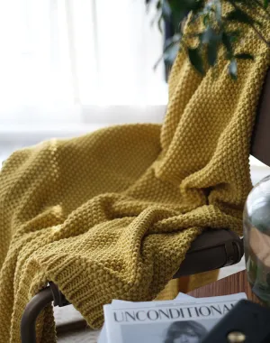 Solid Color Knitted Blanket