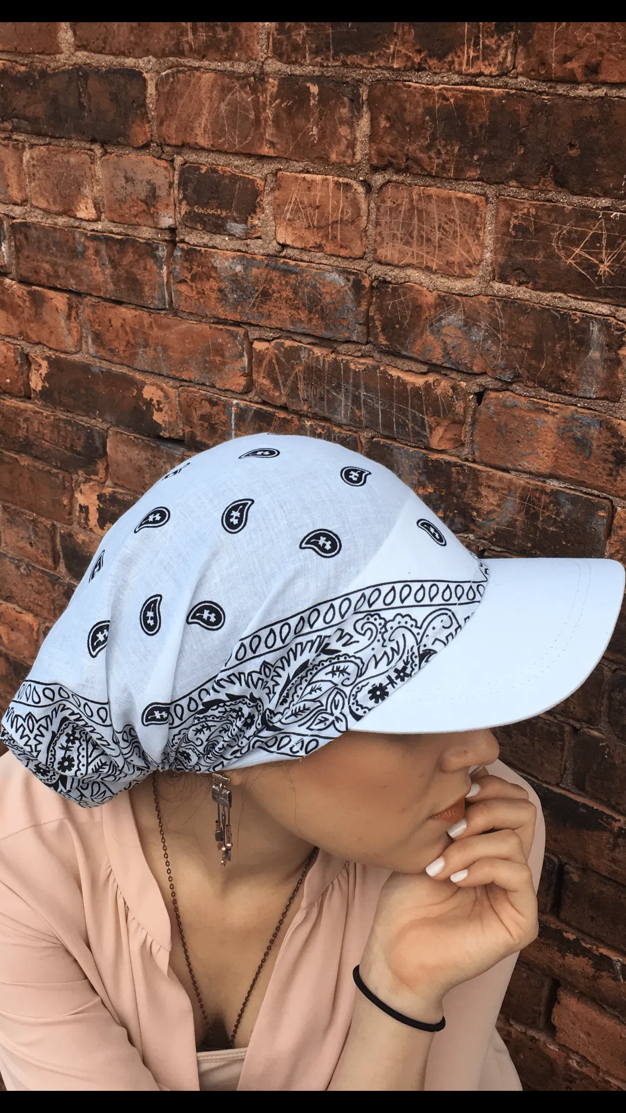 Sun Shade Essential Weekend  Pre-Tied Sun Visor With Cotton Bandana Back | Baseball Cap Visor Scarf Mix