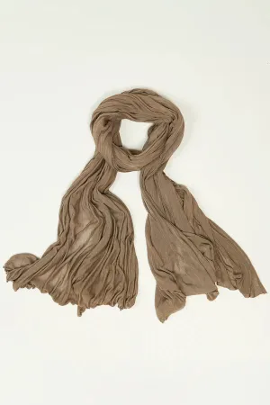 Viscose scarf plain knit - Chalk