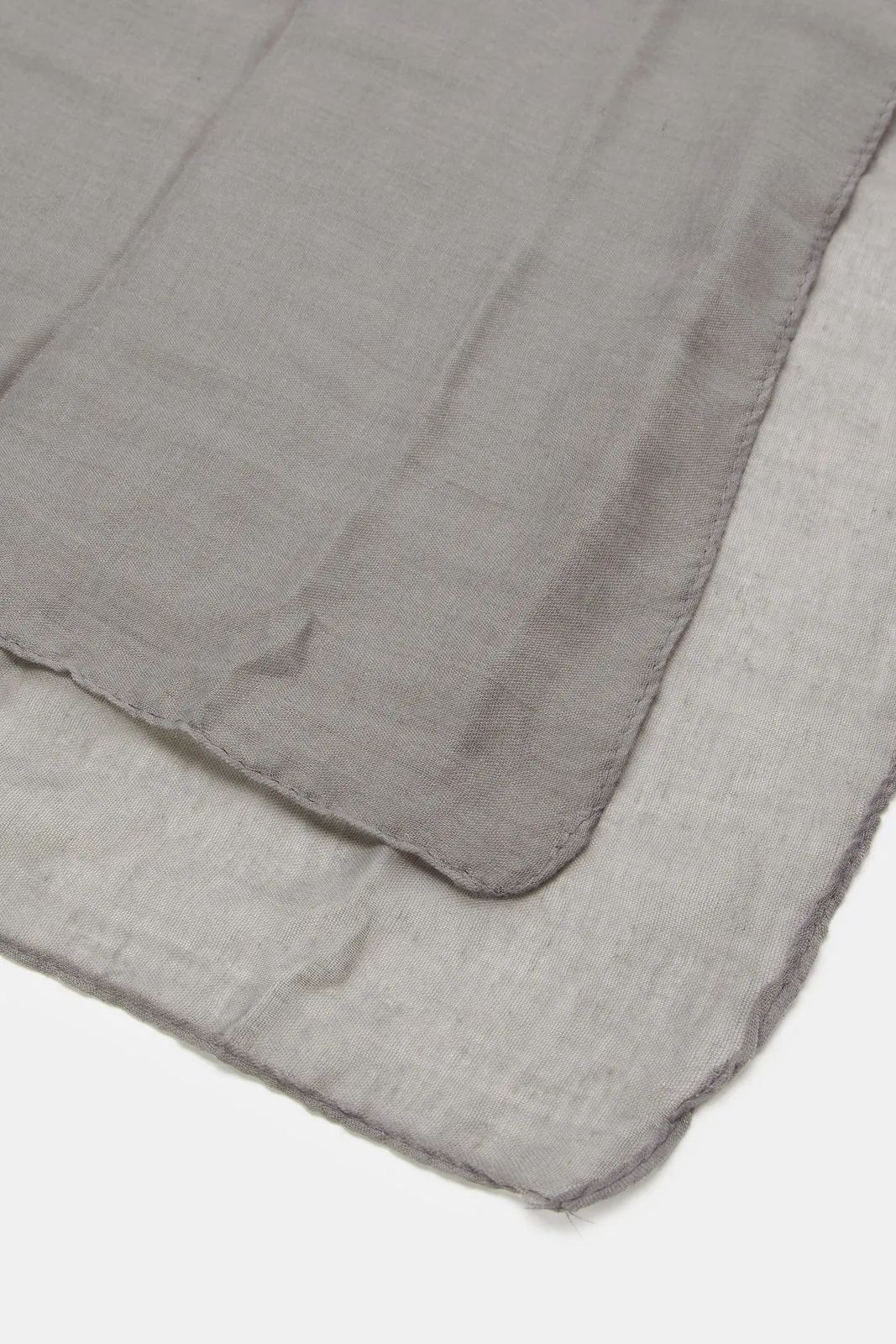 Women Grey Plain Scarf