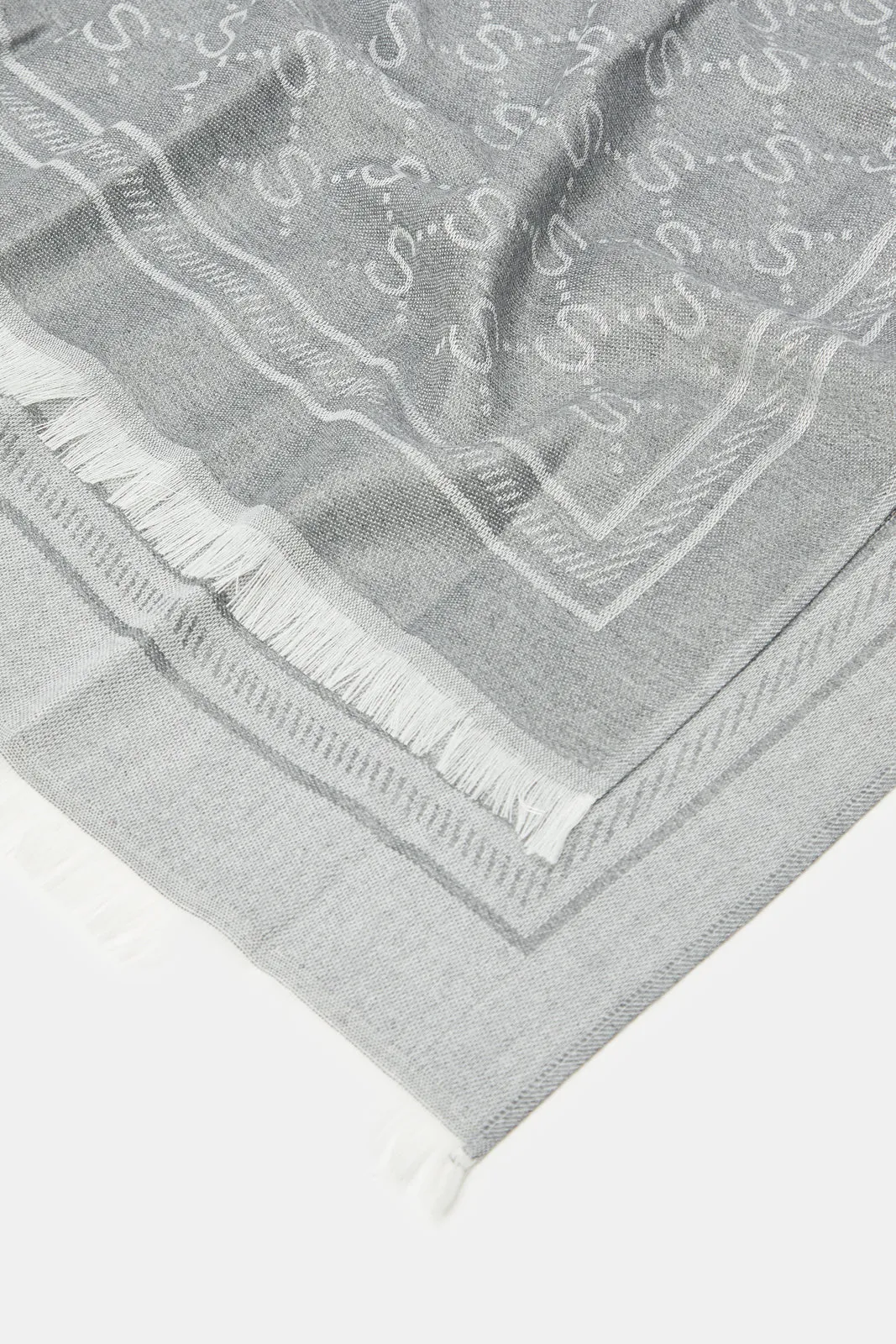 Women Grey Printed Scarf