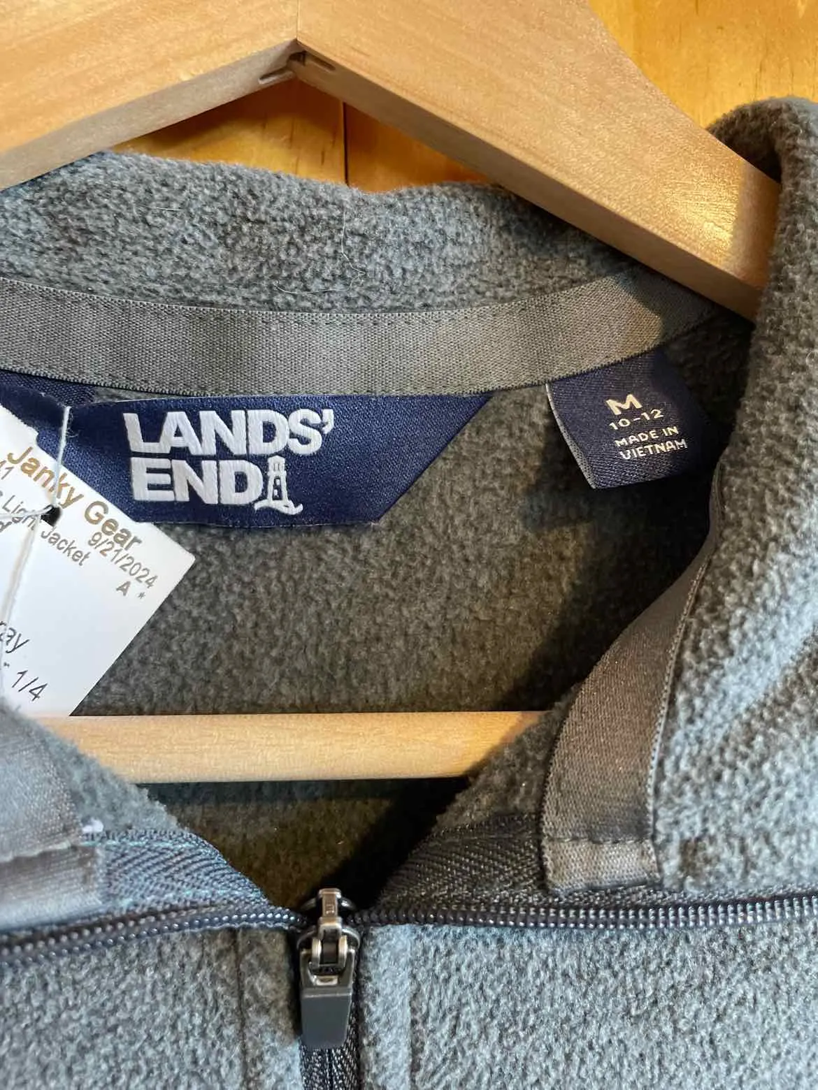 Women Size Medium Lands End Gray Women's Light Jacket