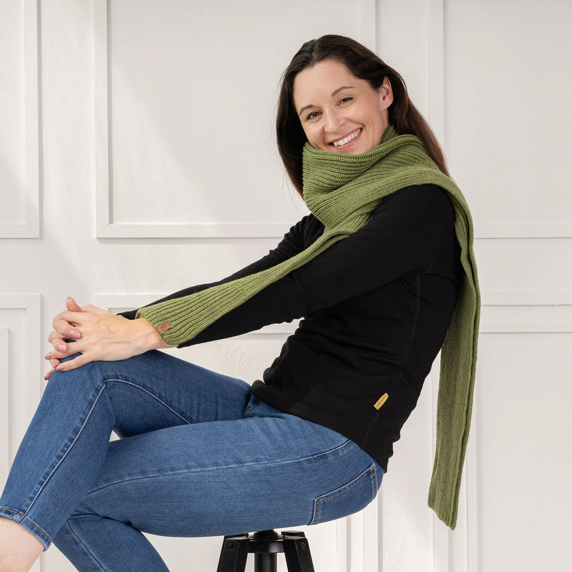 Women's Knit Thick Scarf Merino